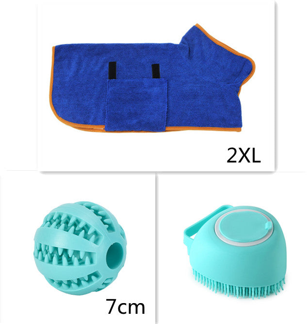 Silicone Dog Bath Massage Gloves Brush Pet Cat Bathroom Cleaning Tool